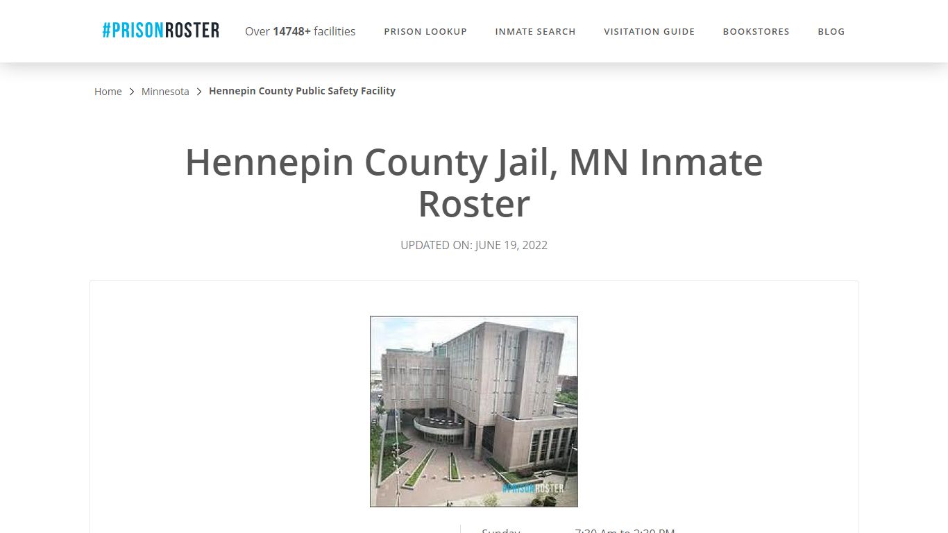 Hennepin County Jail, MN Inmate Roster - Prisonroster